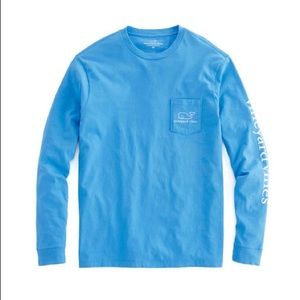 Long-Sleeve Vintage Whale Graphic Pocket T-Shirt